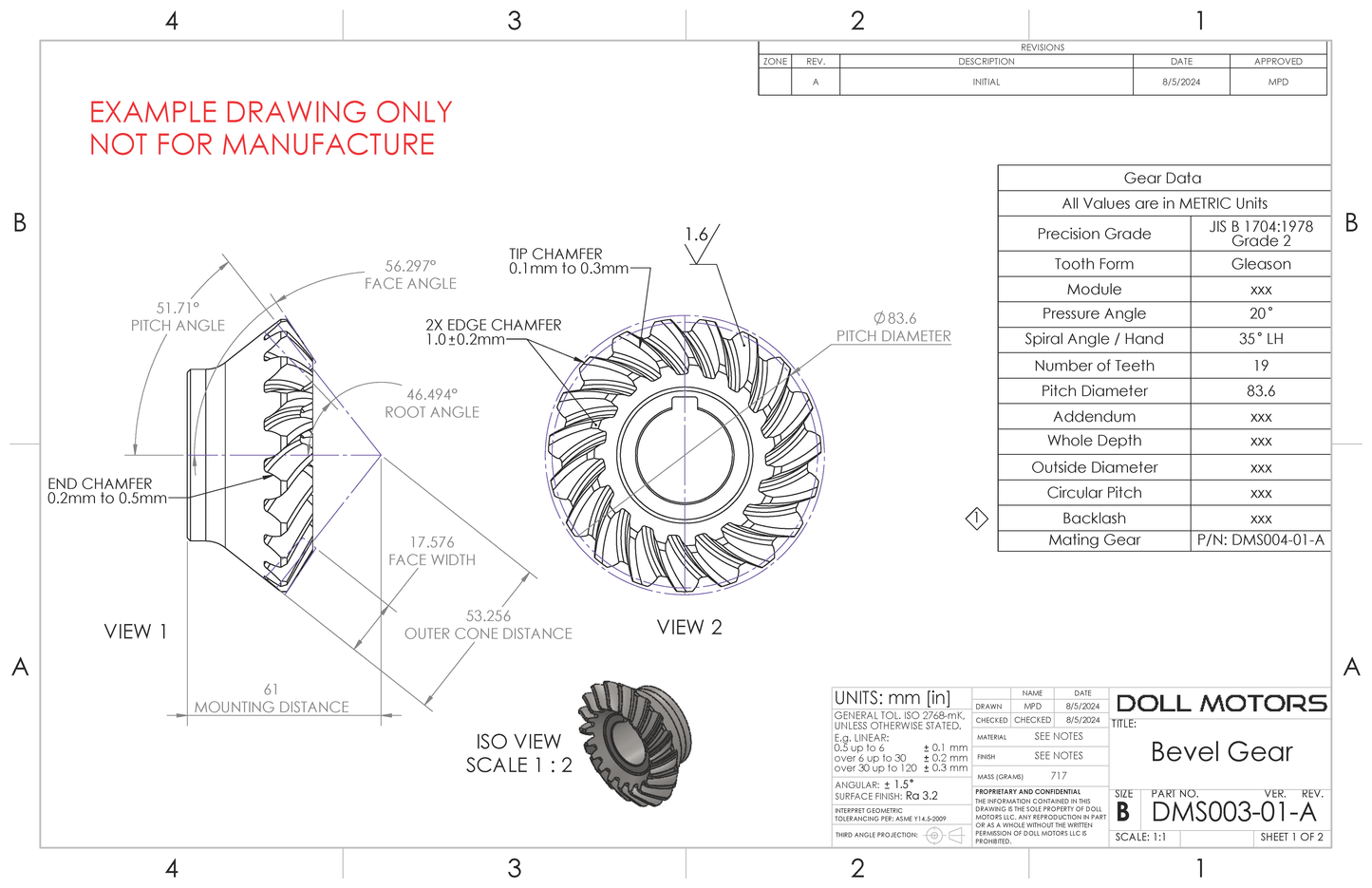 Spiral Bevel Gear Design Service
