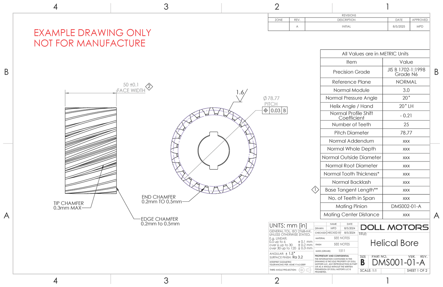 Helical Gear Design Service